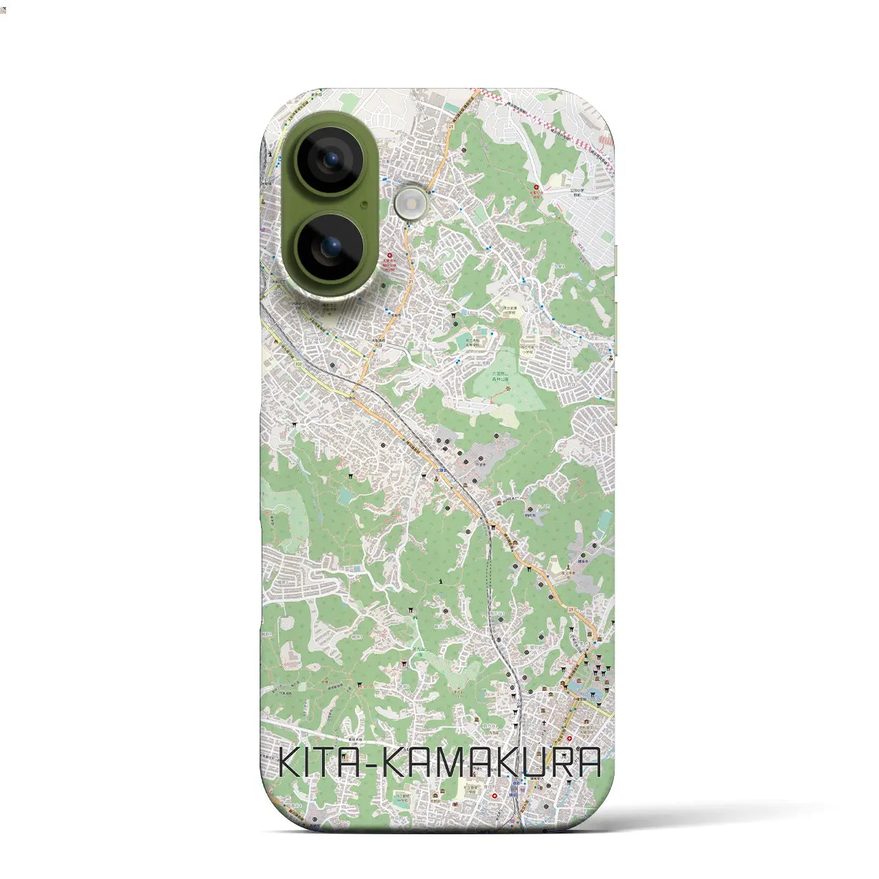 【北鎌倉(神奈川県)】地図柄iPhoneケース(バックカバータイプ)