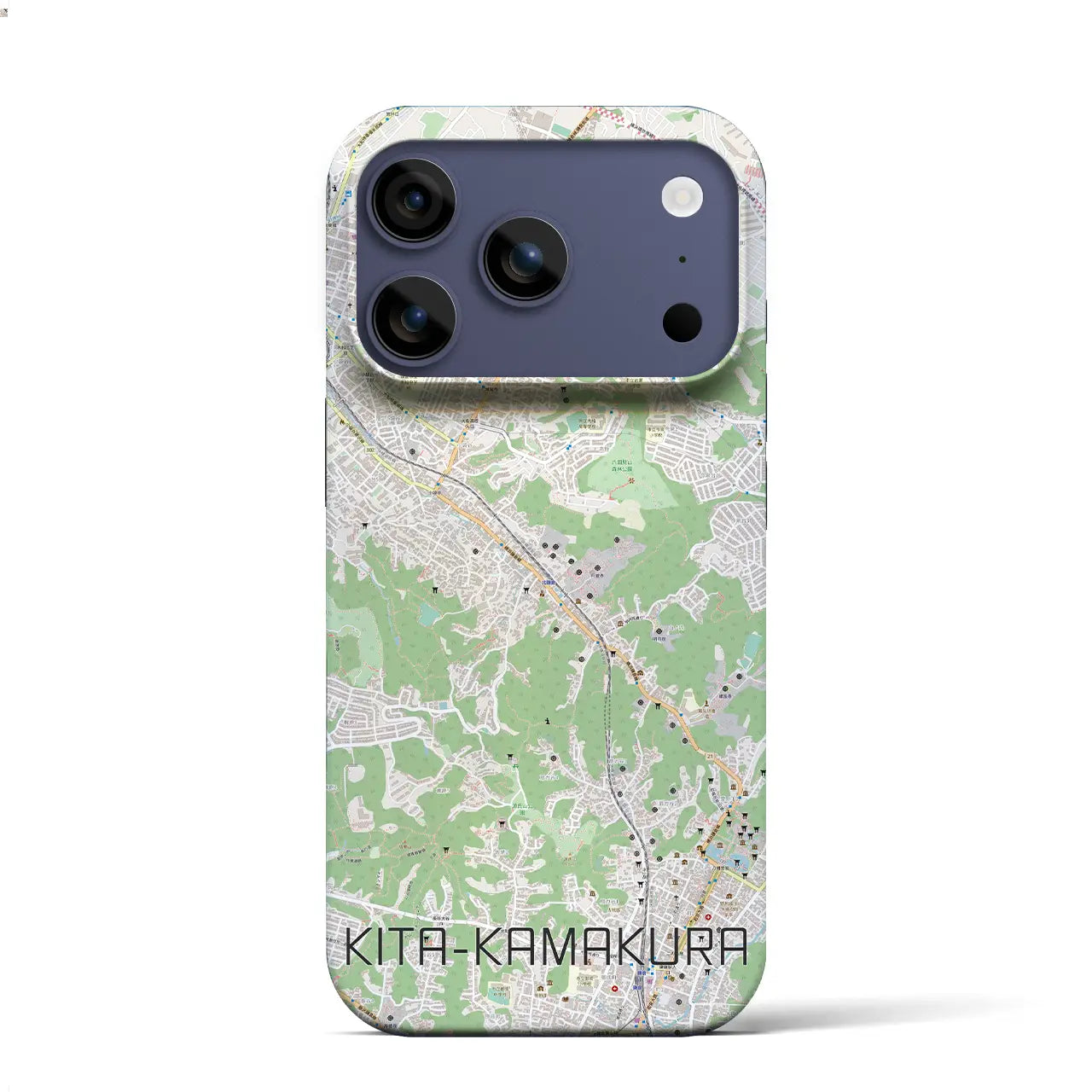 【北鎌倉(神奈川県)】地図柄iPhoneケース(バックカバータイプ)