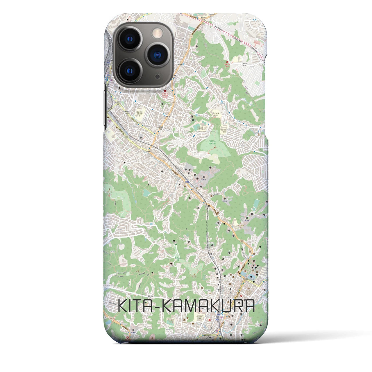【北鎌倉(神奈川県)】地図柄iPhoneケース(バックカバータイプ)