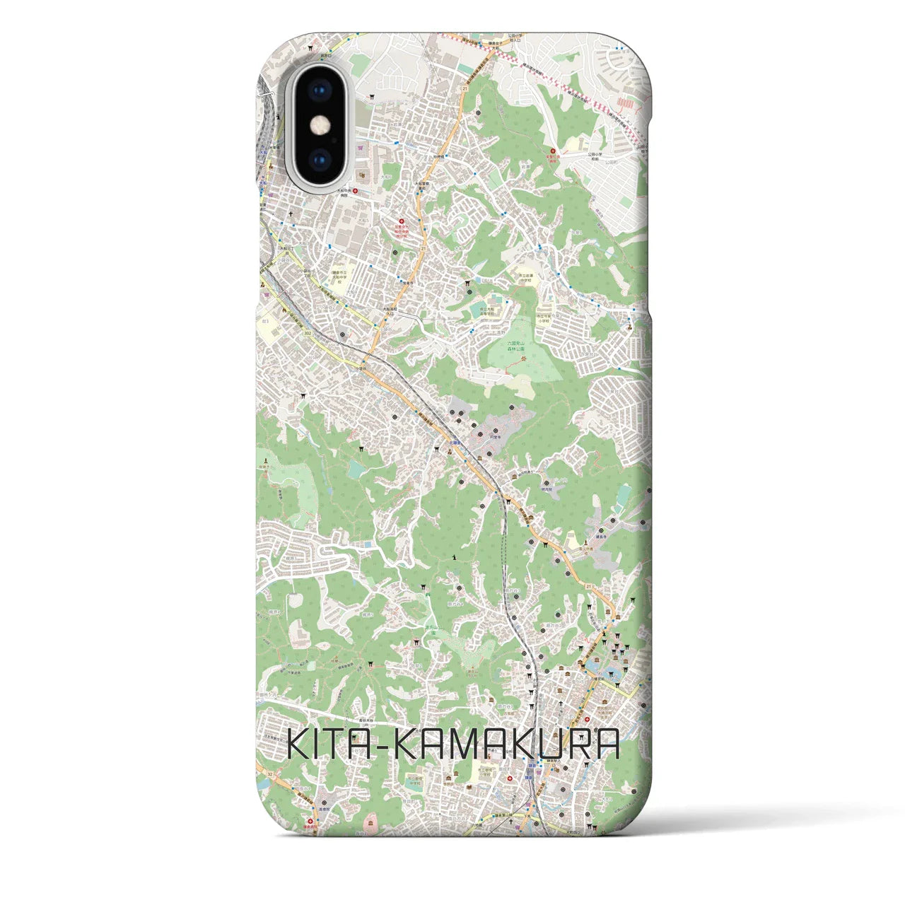 【北鎌倉(神奈川県)】地図柄iPhoneケース(バックカバータイプ)