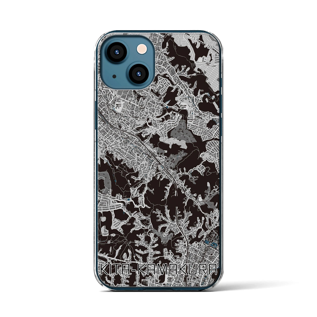 【北鎌倉(神奈川県)】地図柄iPhoneケース(クリアタイプ)