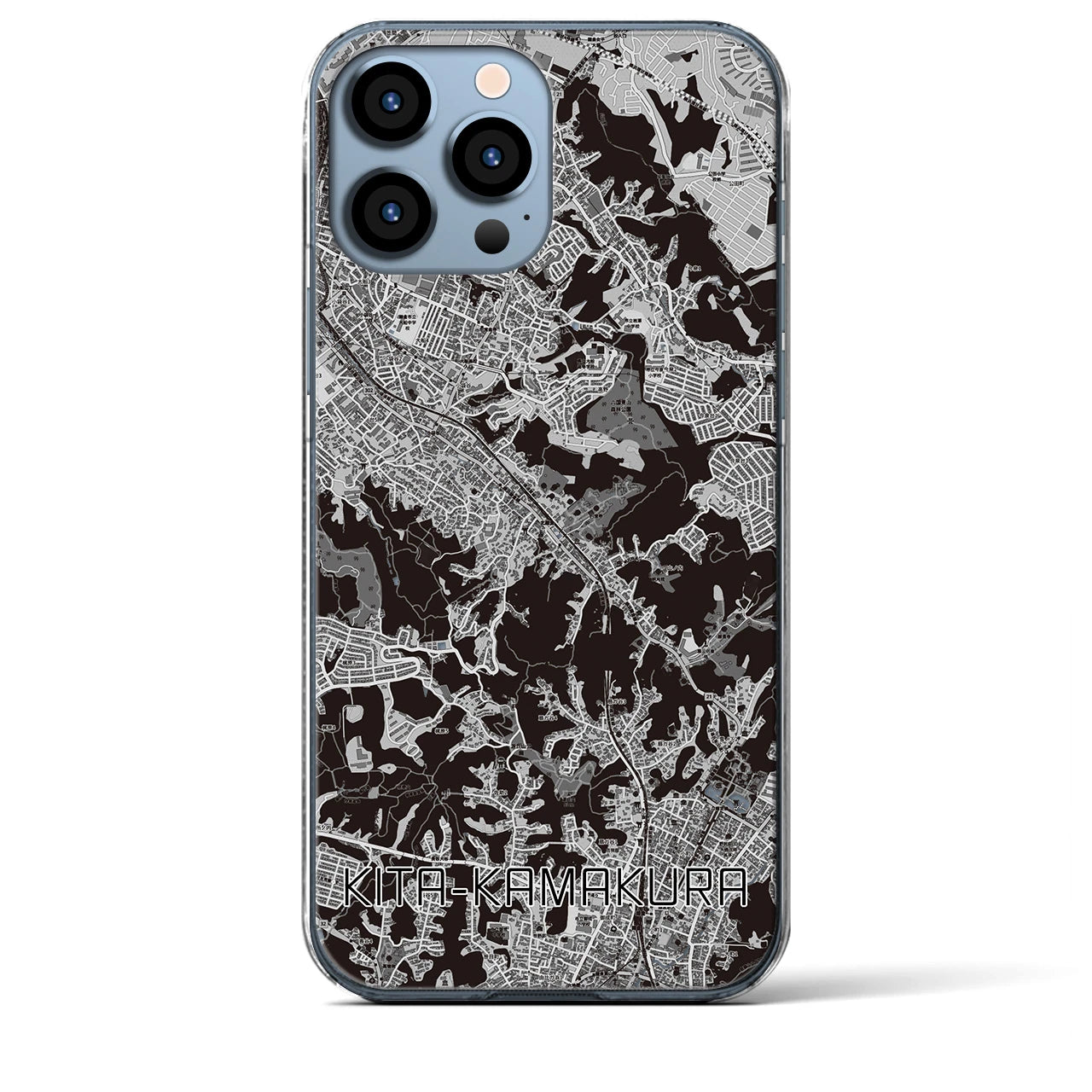 【北鎌倉(神奈川県)】地図柄iPhoneケース(クリアタイプ)