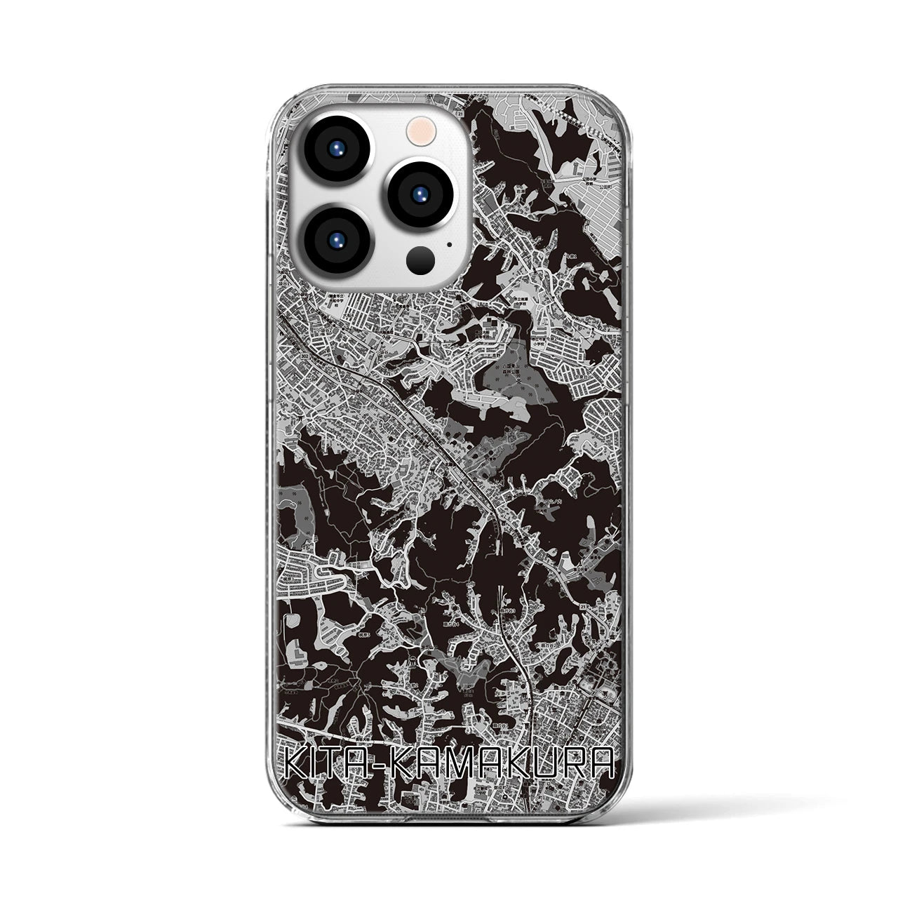 【北鎌倉(神奈川県)】地図柄iPhoneケース(クリアタイプ)