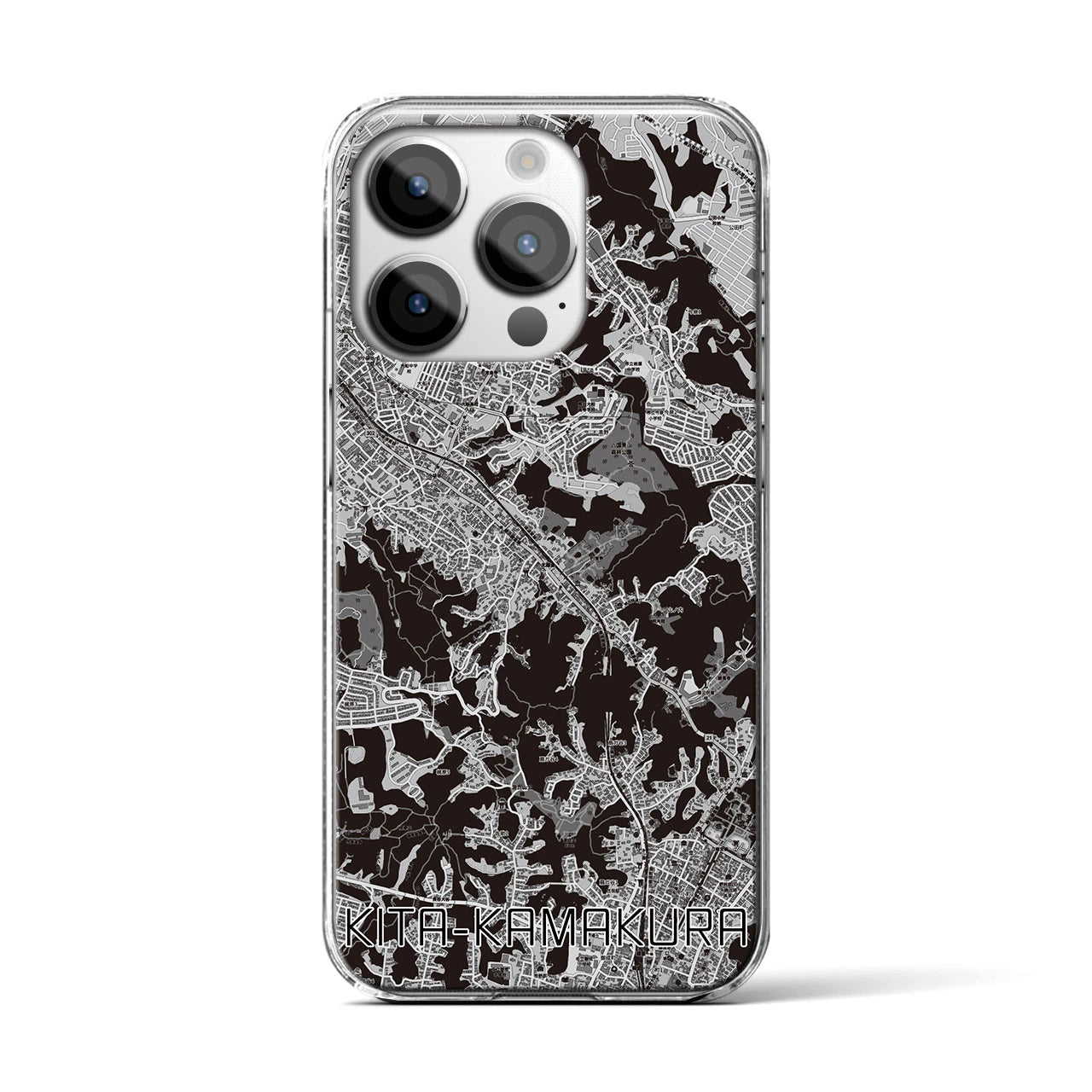 【北鎌倉(神奈川県)】地図柄iPhoneケース(クリアタイプ)