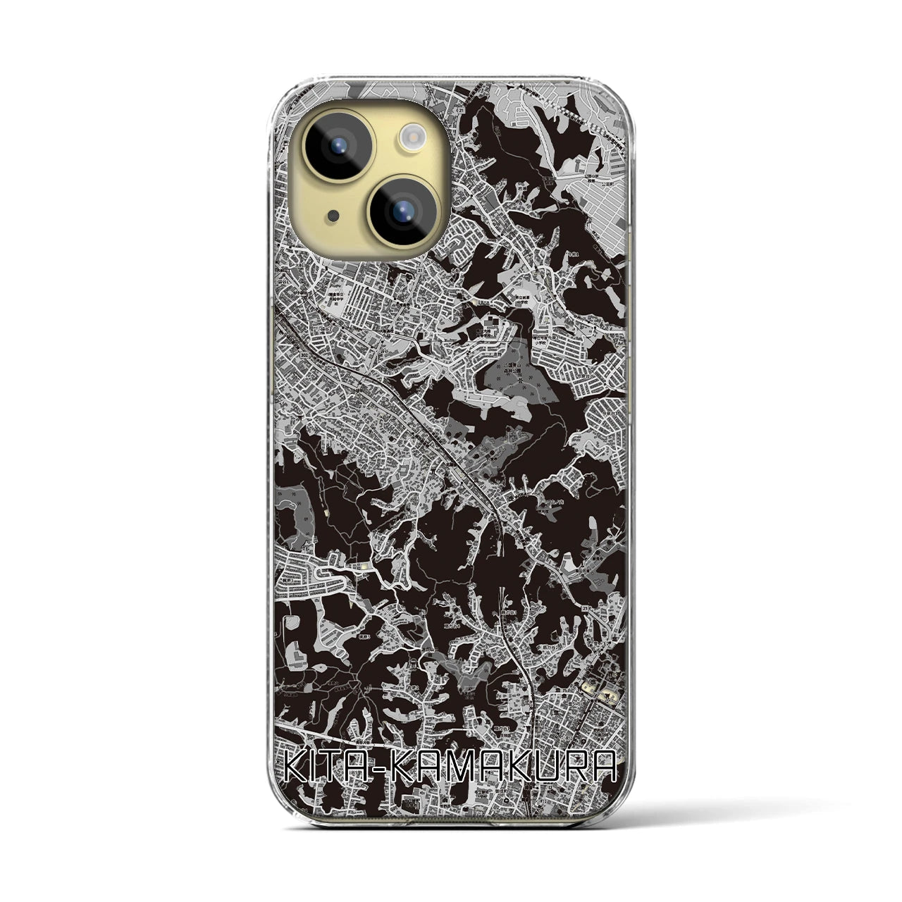 【北鎌倉(神奈川県)】地図柄iPhoneケース(クリアタイプ)