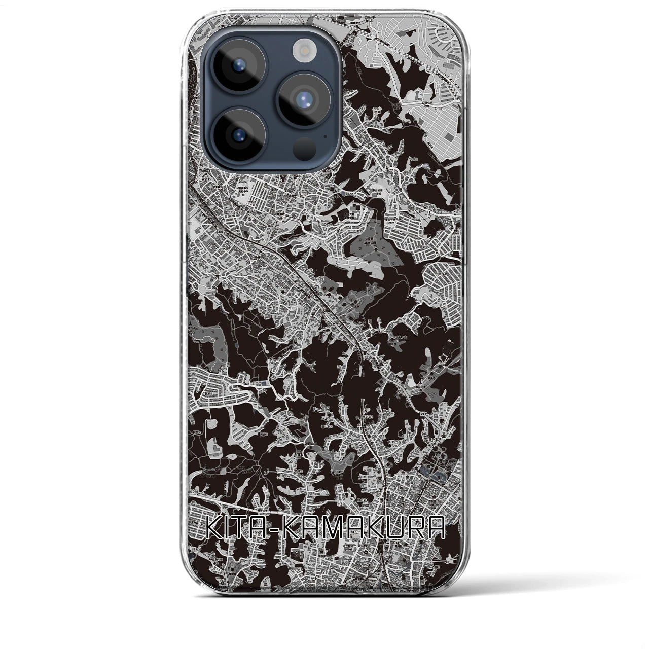 【北鎌倉(神奈川県)】地図柄iPhoneケース(クリアタイプ)