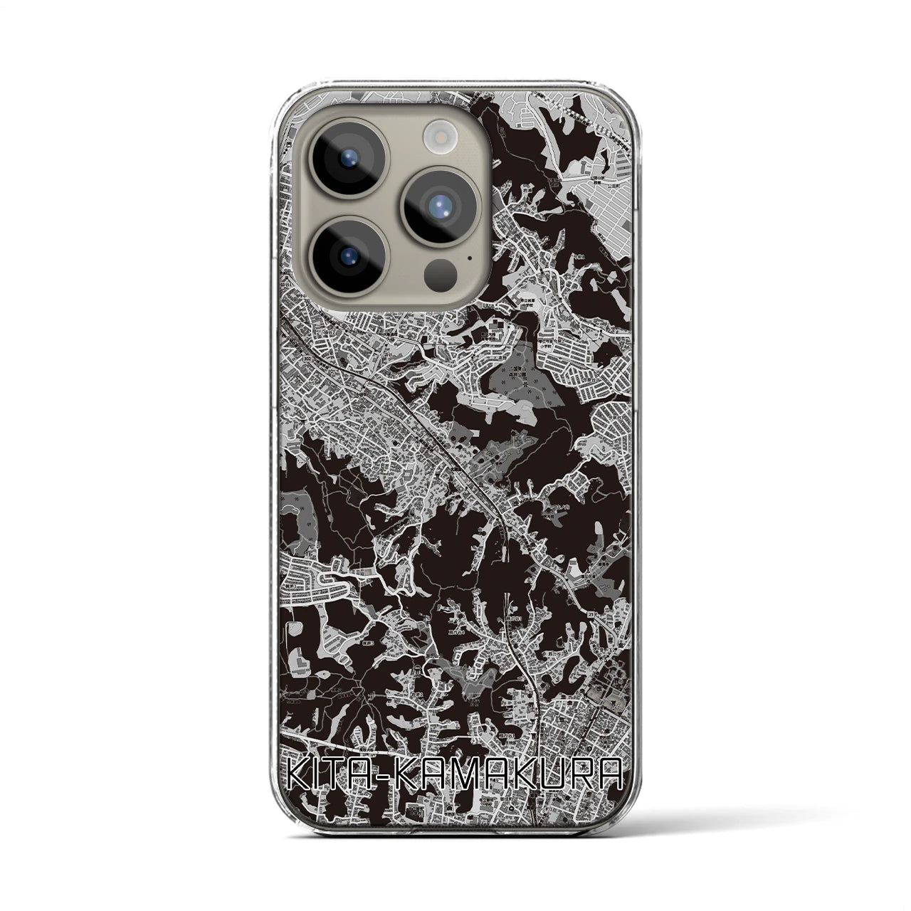 【北鎌倉(神奈川県)】地図柄iPhoneケース(クリアタイプ)