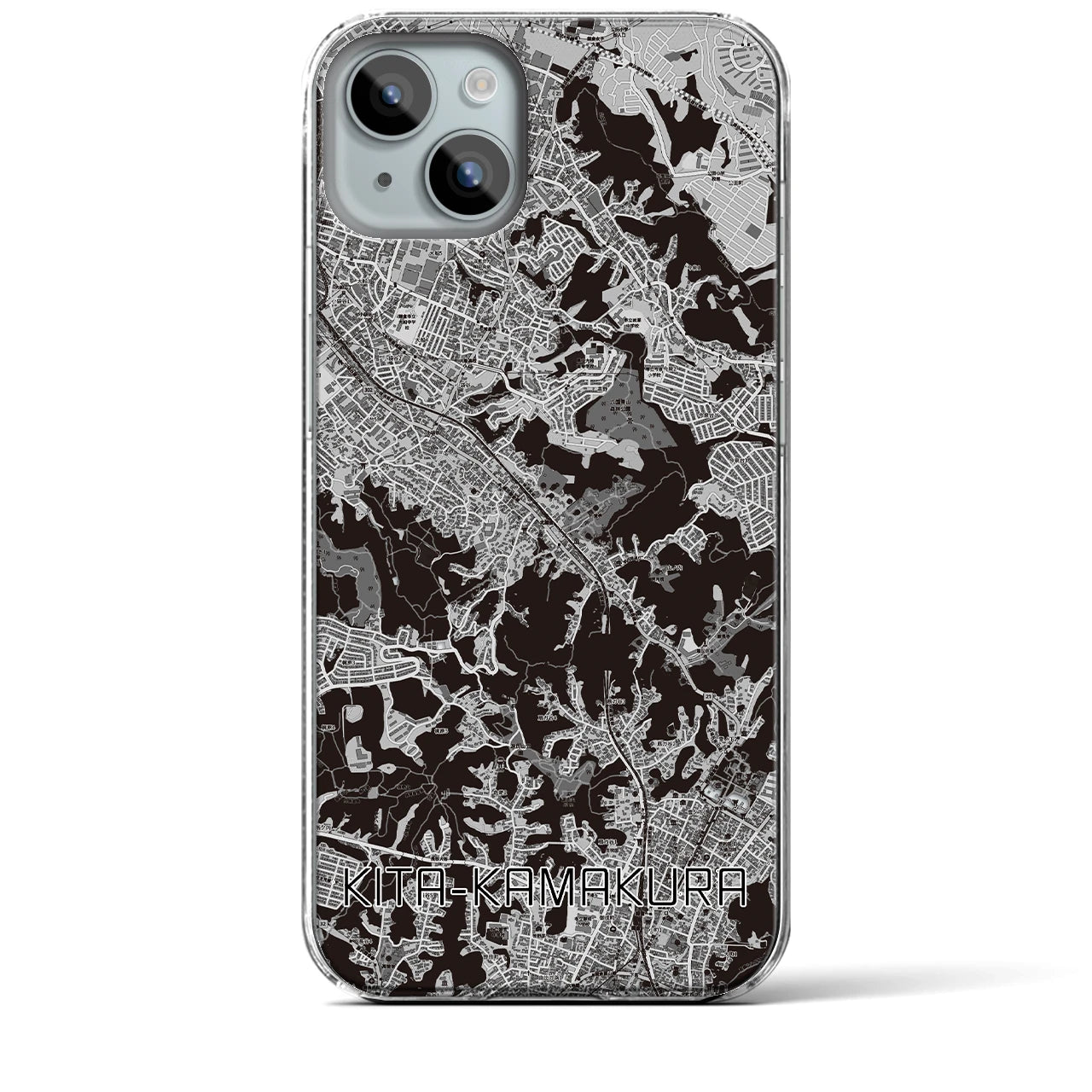 【北鎌倉(神奈川県)】地図柄iPhoneケース(クリアタイプ)