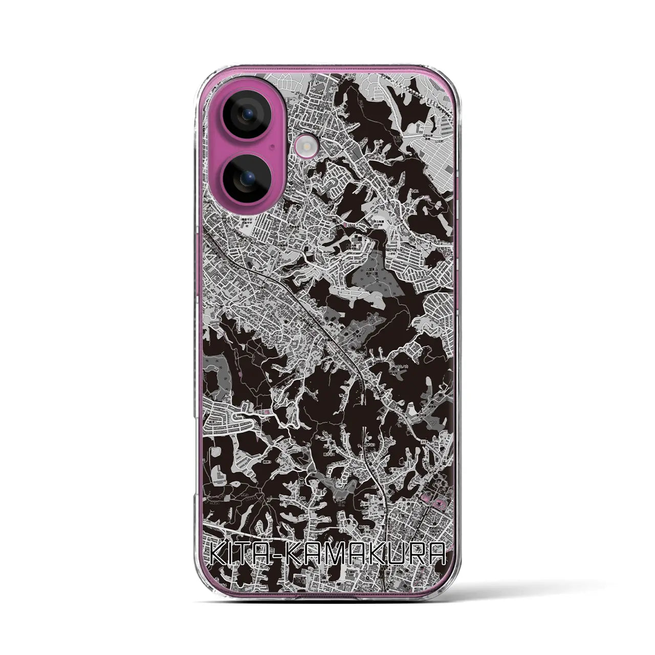 【北鎌倉(神奈川県)】地図柄iPhoneケース(クリアタイプ)