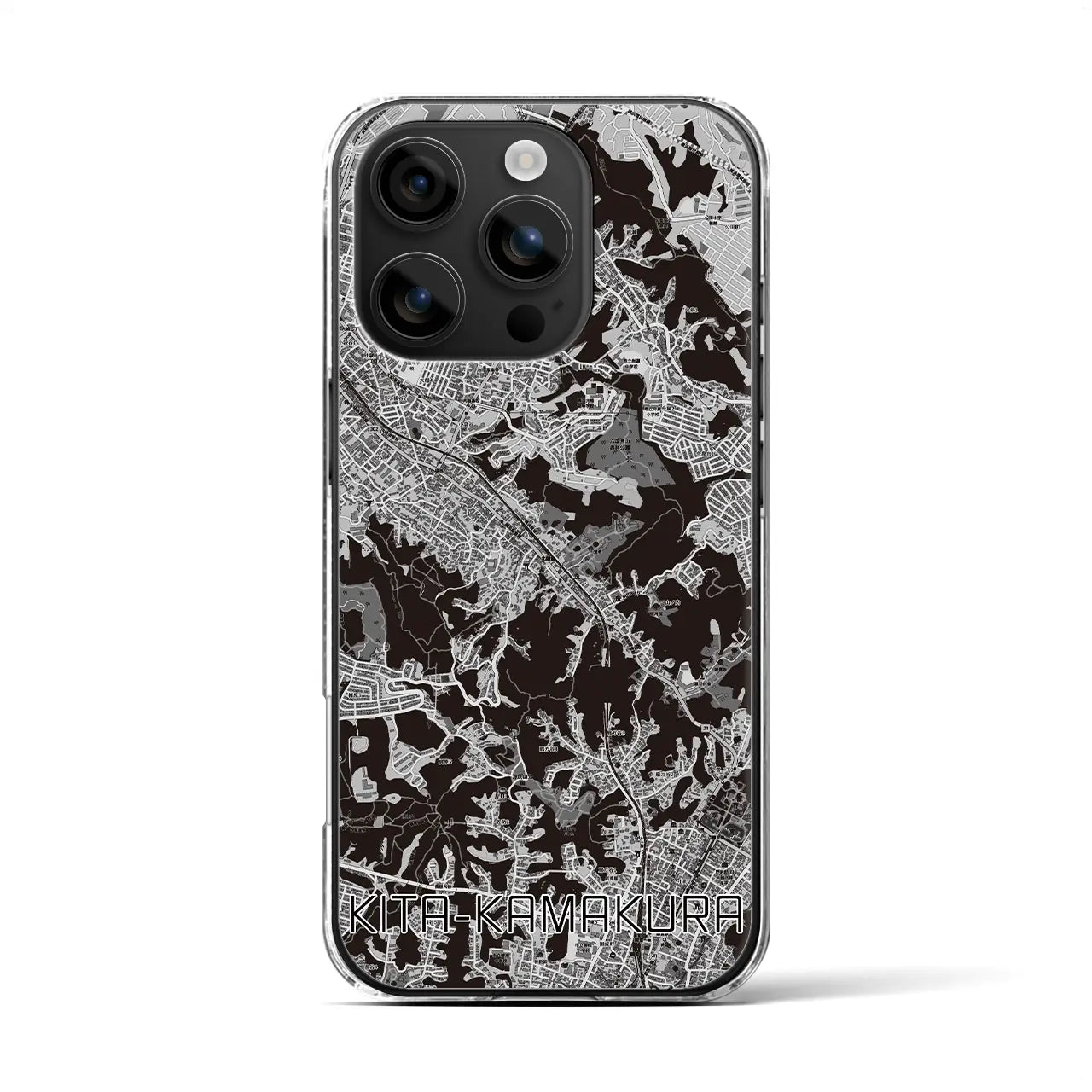 【北鎌倉(神奈川県)】地図柄iPhoneケース(クリアタイプ)