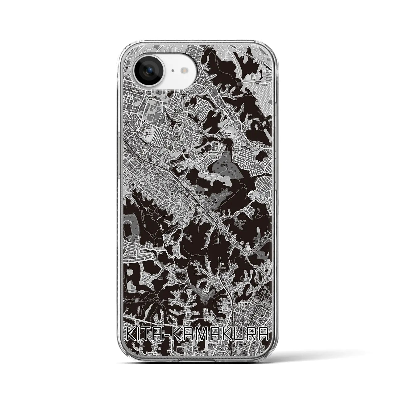 【北鎌倉(神奈川県)】地図柄iPhoneケース(クリアタイプ)