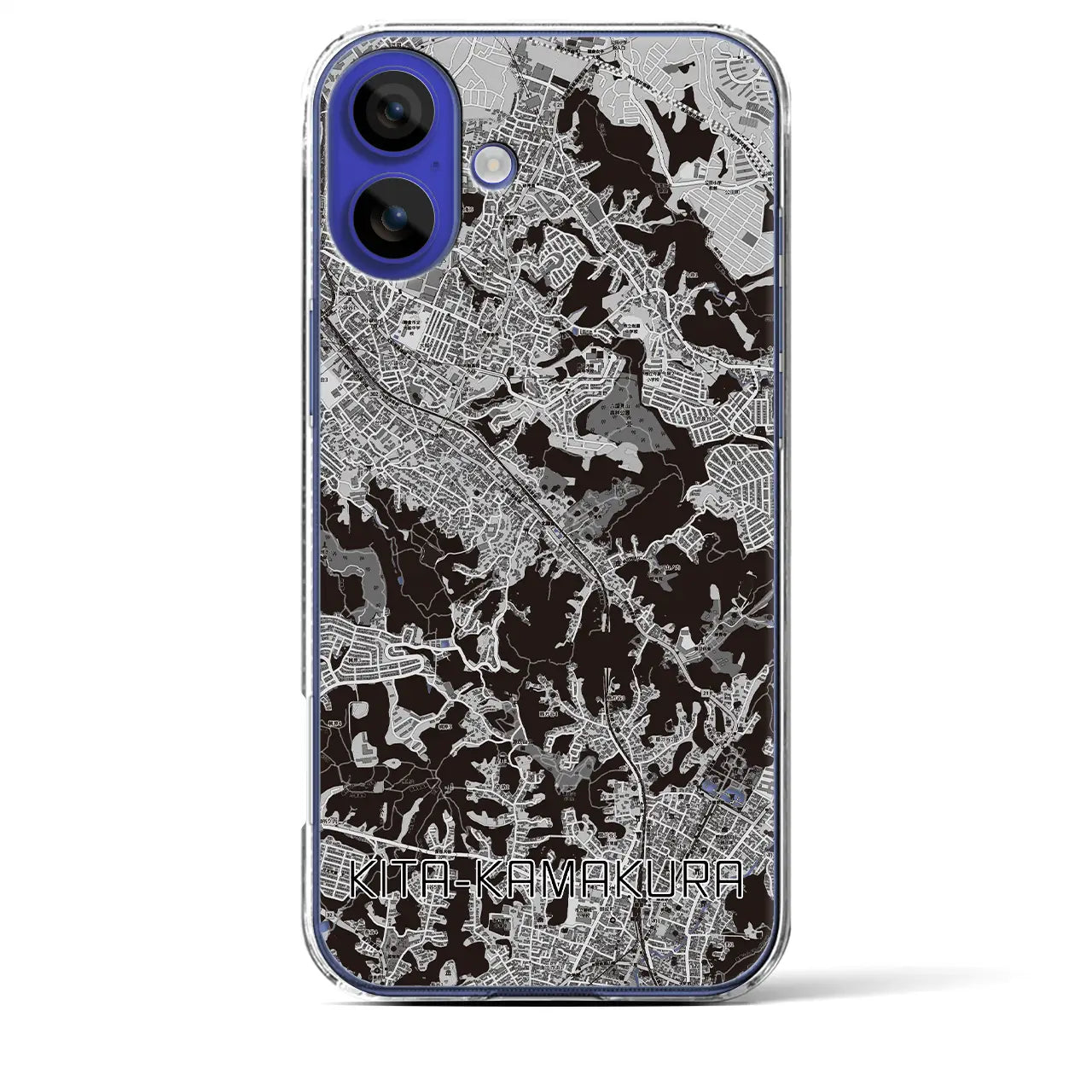 【北鎌倉(神奈川県)】地図柄iPhoneケース(クリアタイプ)