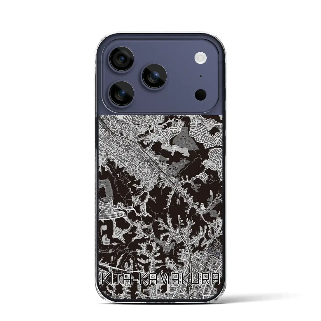 【北鎌倉(神奈川県)】地図柄iPhoneケース(クリアタイプ)