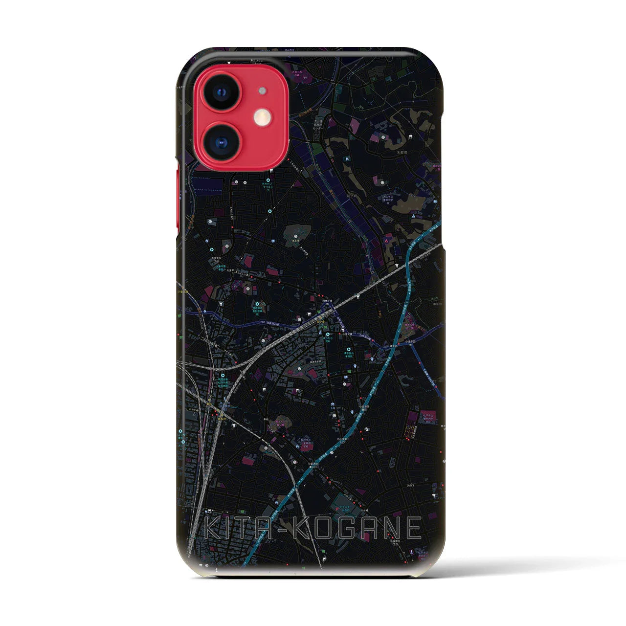 【北小金(千葉県)】地図柄iPhoneケース(バックカバータイプ)