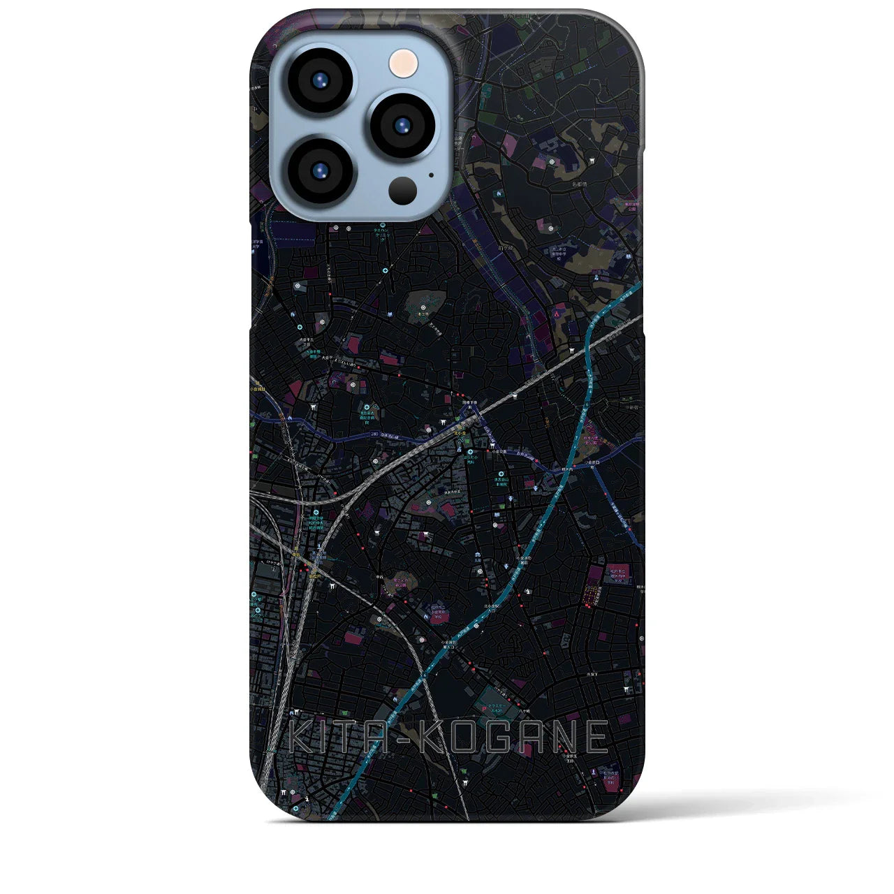 【北小金(千葉県)】地図柄iPhoneケース(バックカバータイプ)