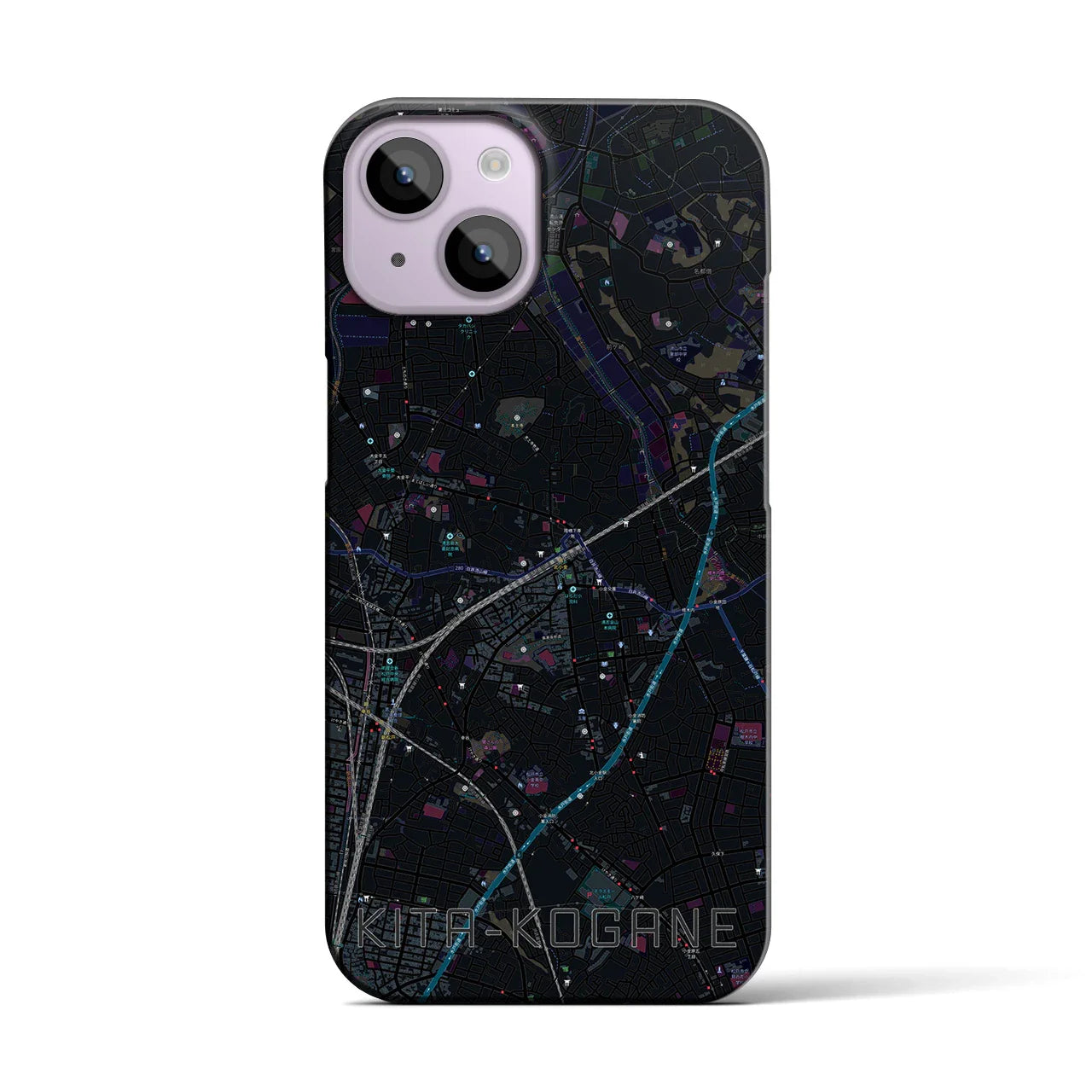 【北小金(千葉県)】地図柄iPhoneケース(バックカバータイプ)