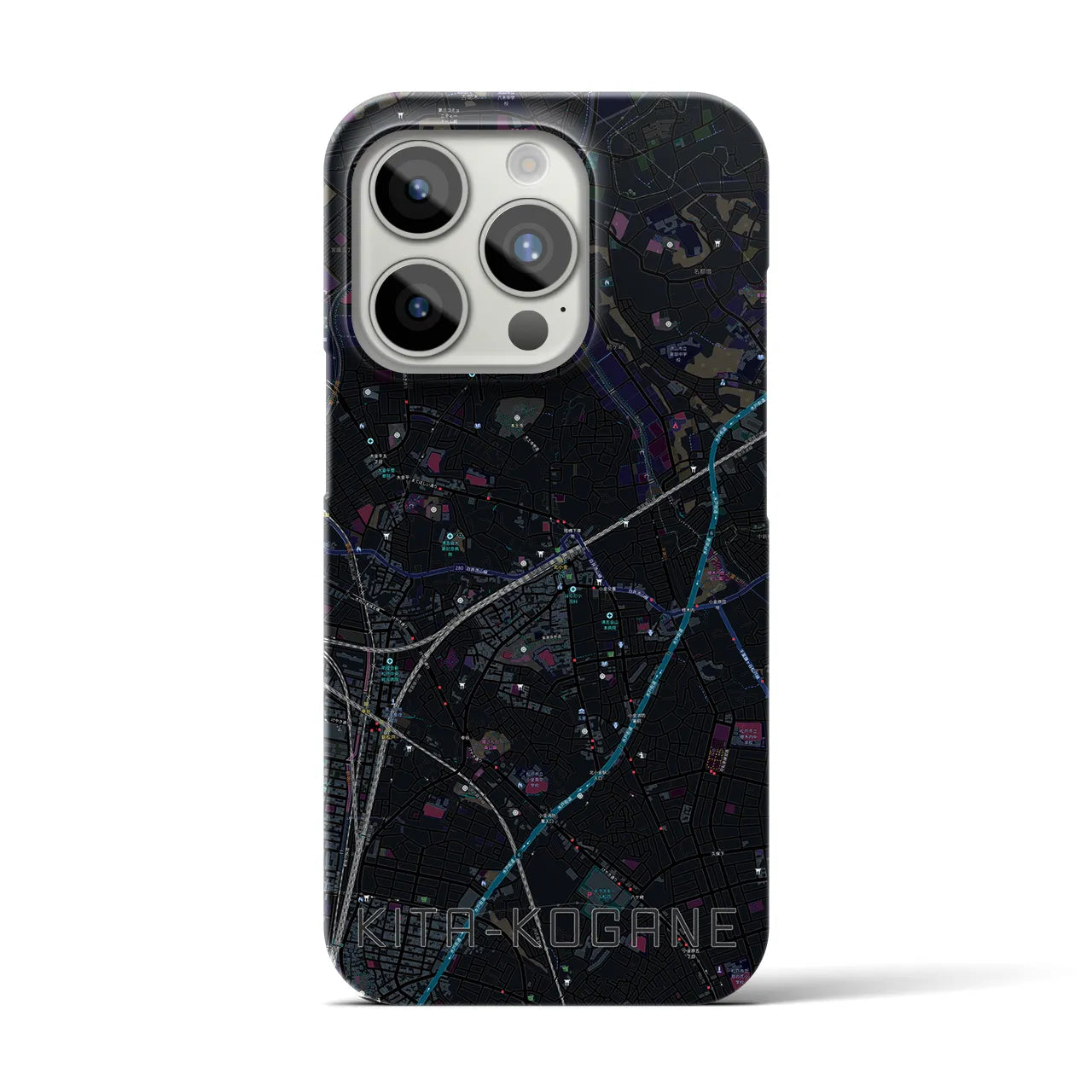 【北小金(千葉県)】地図柄iPhoneケース(バックカバータイプ)