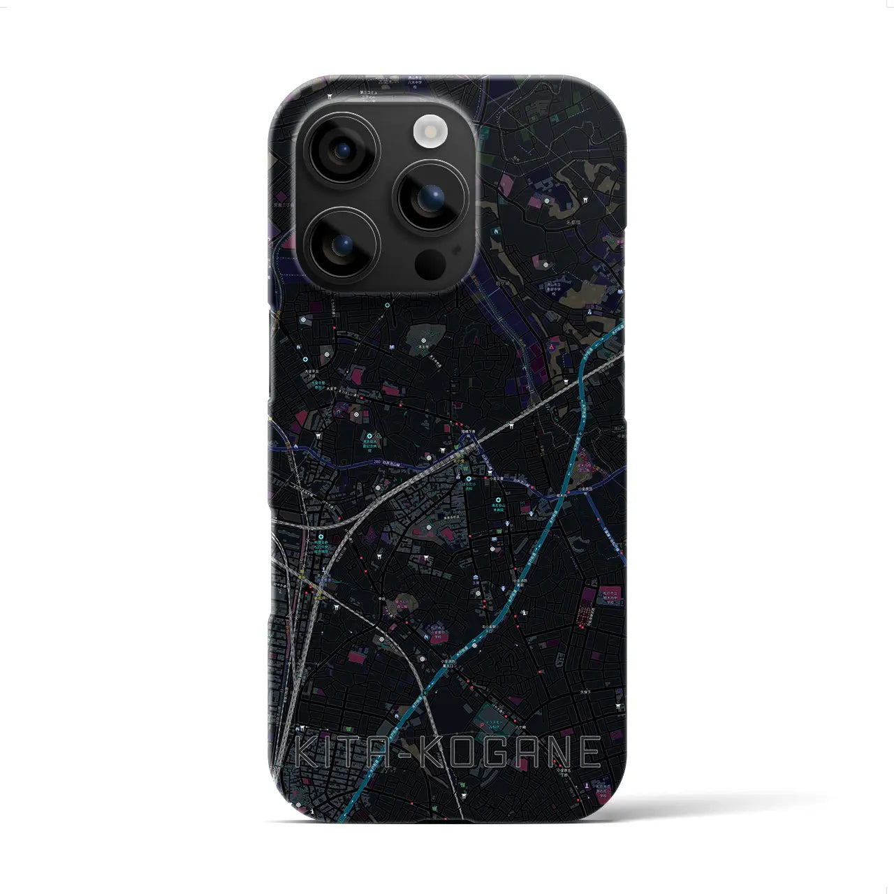 【北小金(千葉県)】地図柄iPhoneケース(バックカバータイプ)