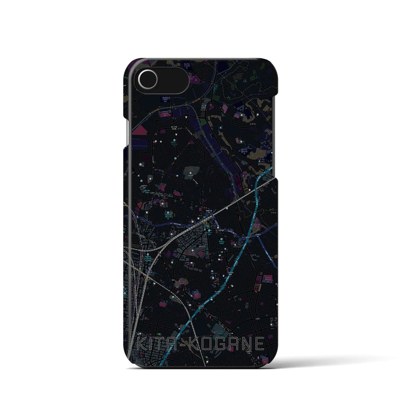 【北小金(千葉県)】地図柄iPhoneケース(バックカバータイプ)