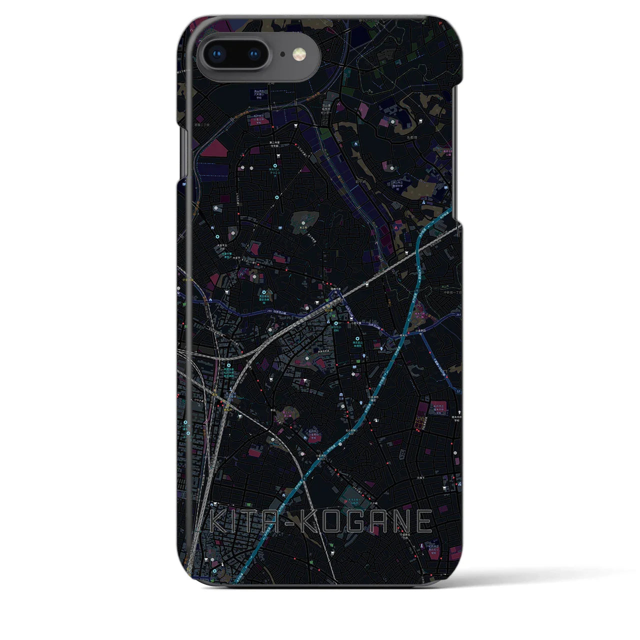 【北小金(千葉県)】地図柄iPhoneケース(バックカバータイプ)