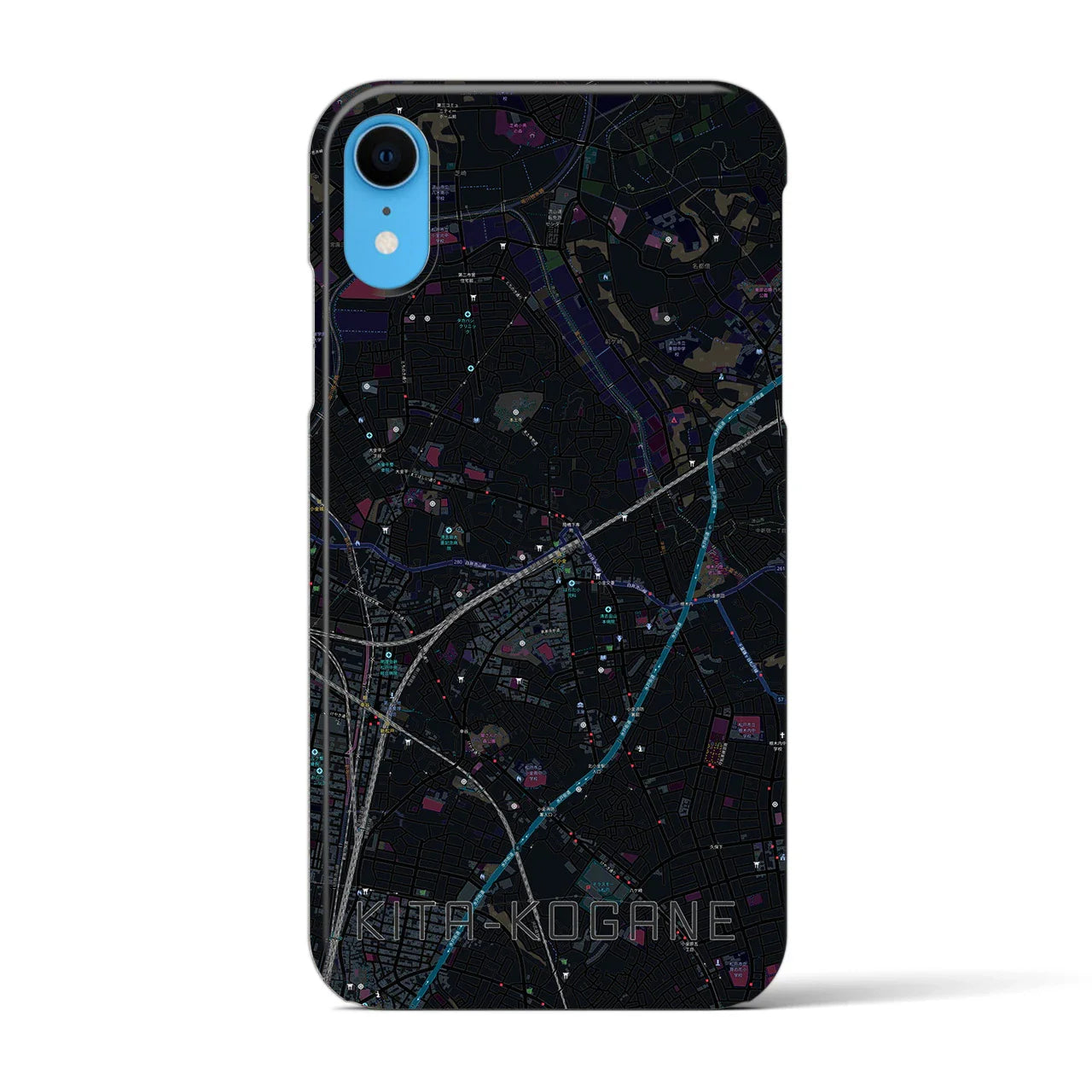 【北小金(千葉県)】地図柄iPhoneケース(バックカバータイプ)