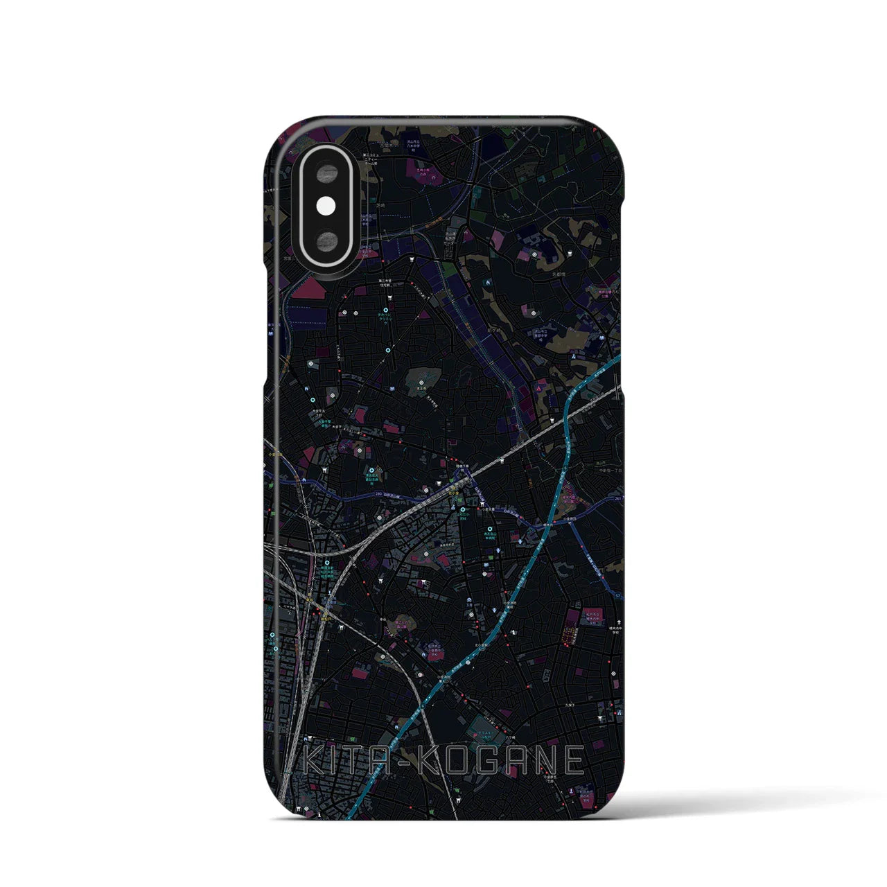 【北小金(千葉県)】地図柄iPhoneケース(バックカバータイプ)