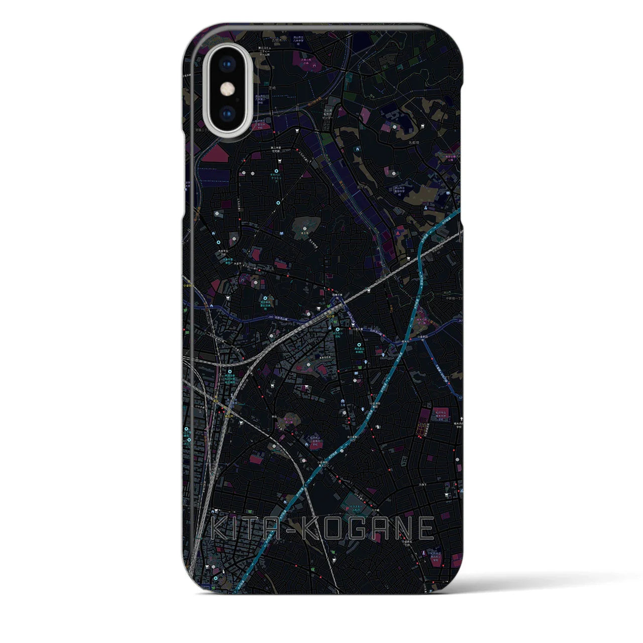 【北小金(千葉県)】地図柄iPhoneケース(バックカバータイプ)