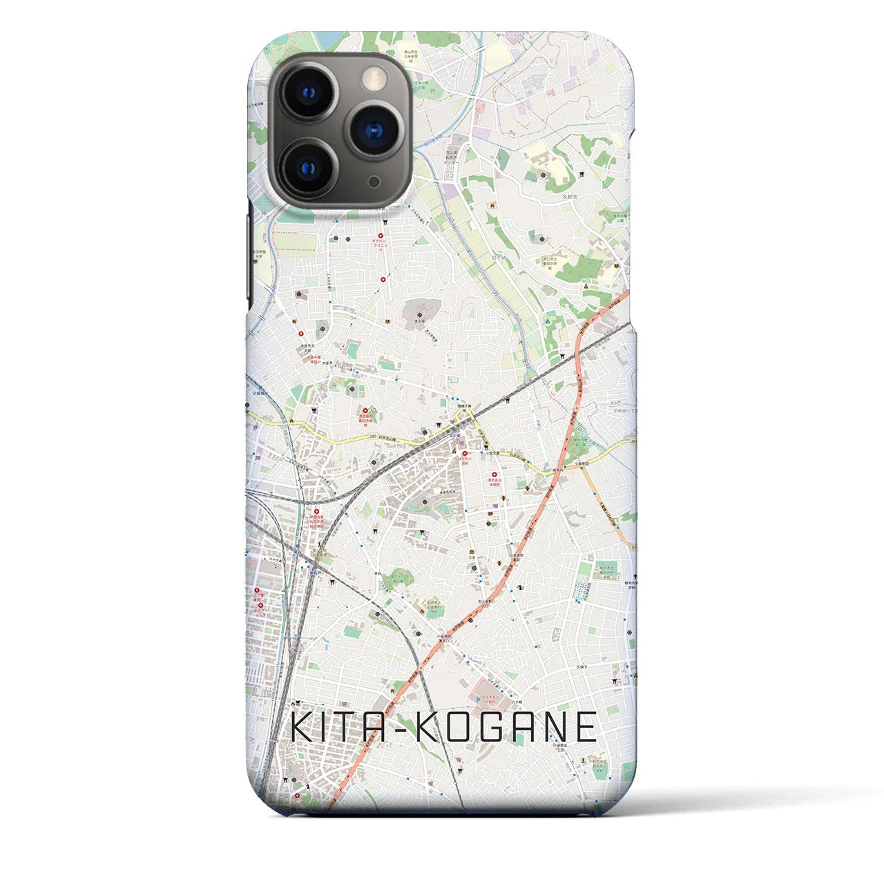 【北小金(千葉県)】地図柄iPhoneケース(バックカバータイプ)