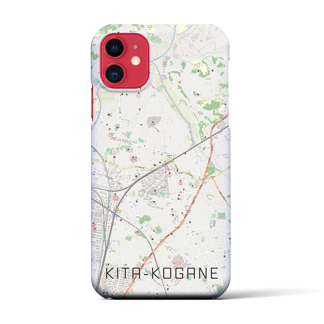 【北小金(千葉県)】地図柄iPhoneケース(バックカバータイプ)
