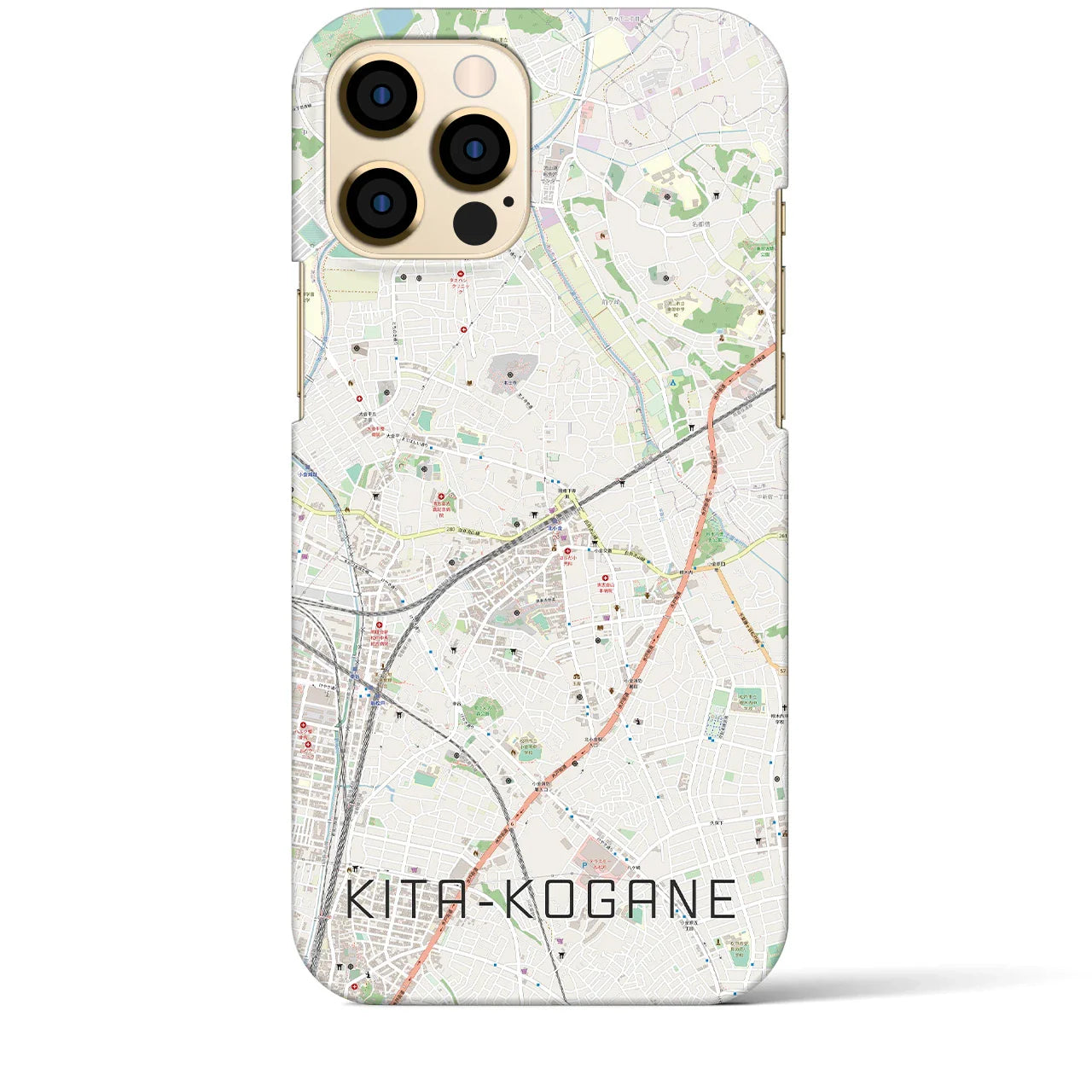 【北小金(千葉県)】地図柄iPhoneケース(バックカバータイプ)