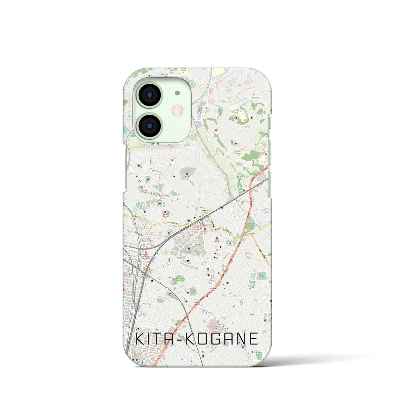 【北小金(千葉県)】地図柄iPhoneケース(バックカバータイプ)