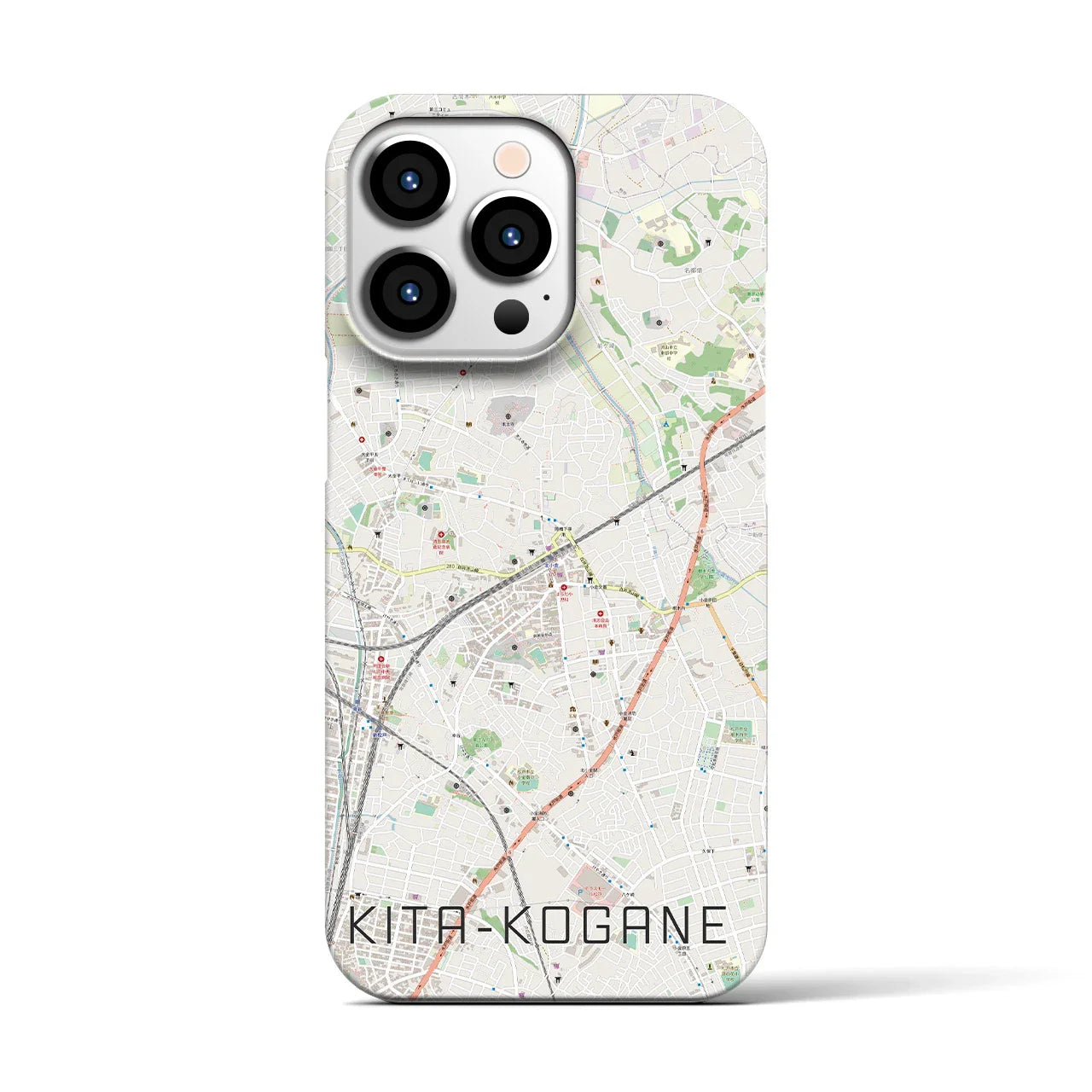 【北小金(千葉県)】地図柄iPhoneケース(バックカバータイプ)