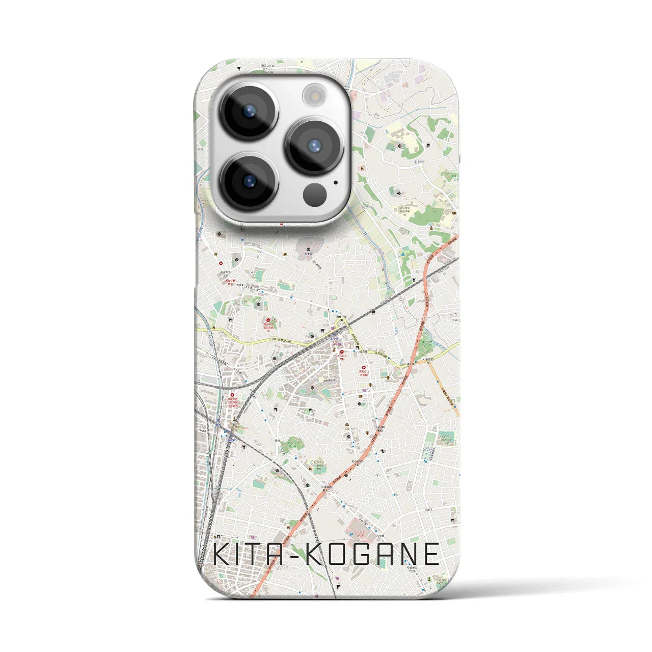 【北小金(千葉県)】地図柄iPhoneケース(バックカバータイプ)