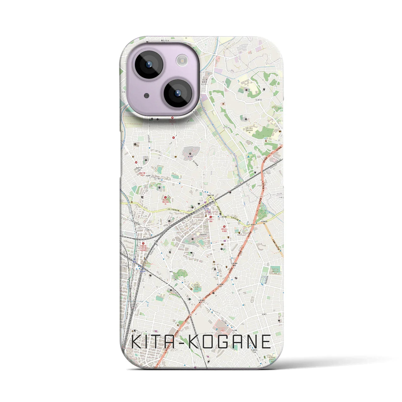 【北小金(千葉県)】地図柄iPhoneケース(バックカバータイプ)