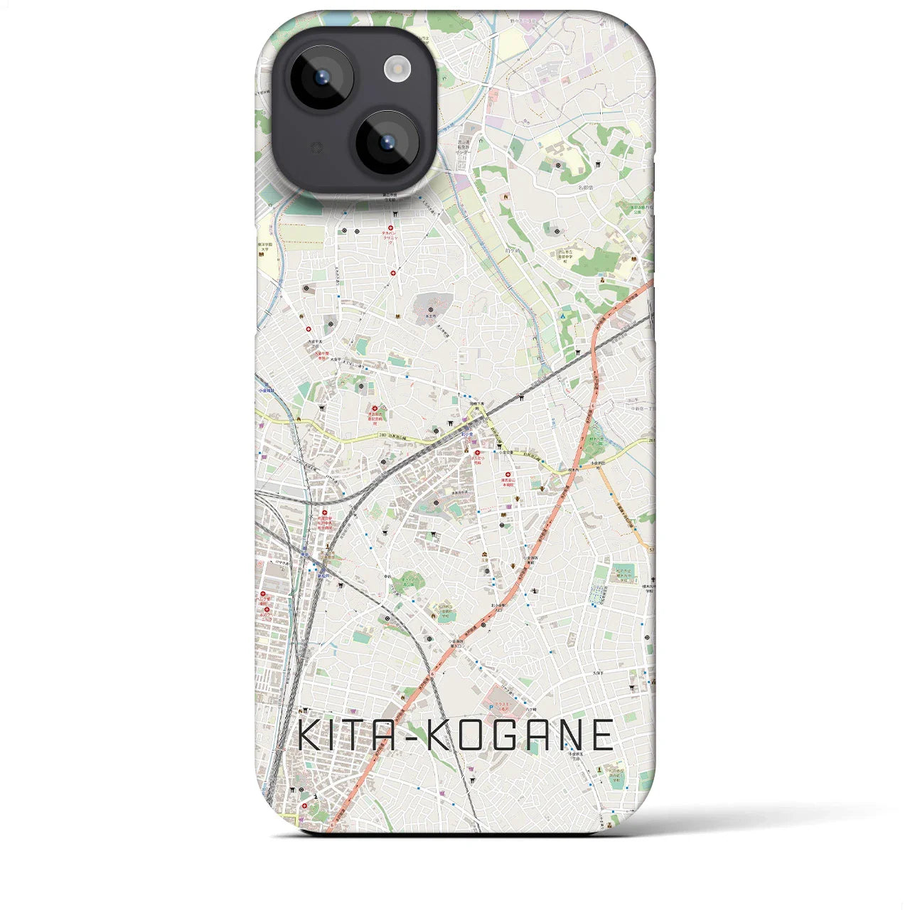 【北小金(千葉県)】地図柄iPhoneケース(バックカバータイプ)
