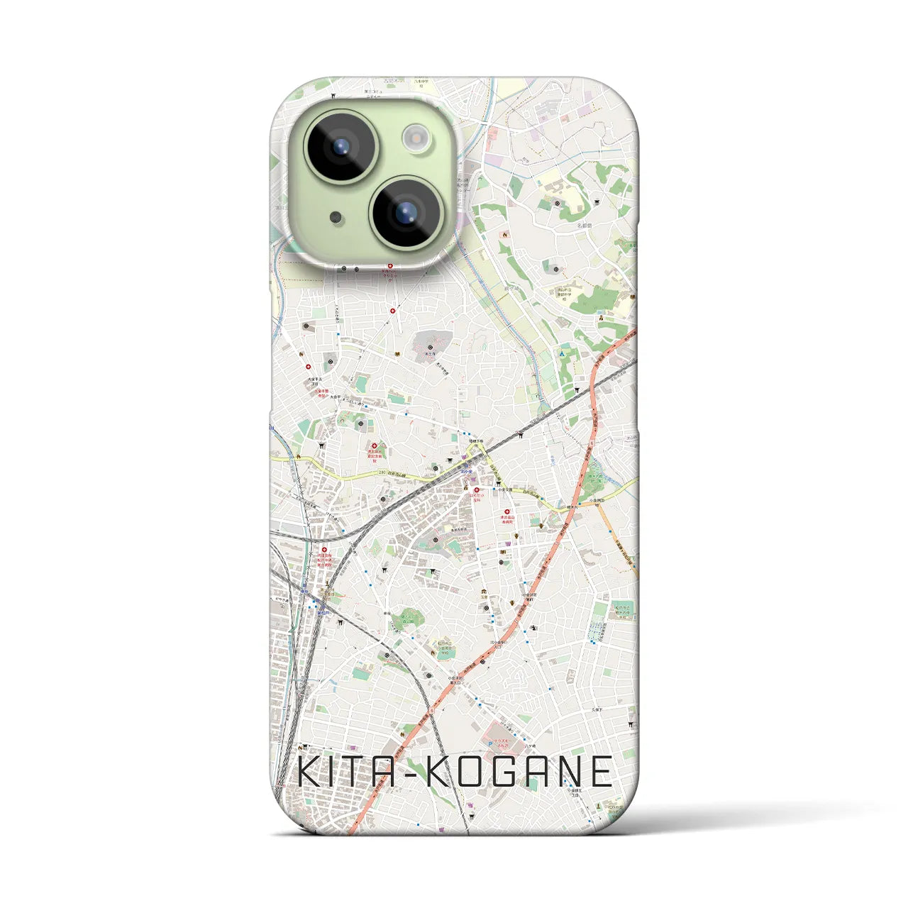 【北小金(千葉県)】地図柄iPhoneケース(バックカバータイプ)