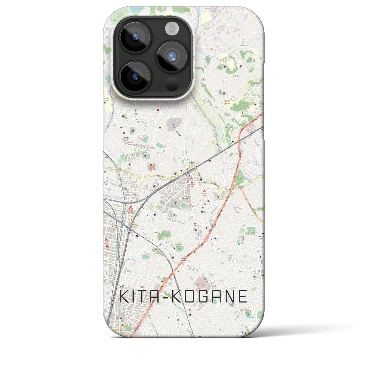 【北小金(千葉県)】地図柄iPhoneケース(バックカバータイプ)