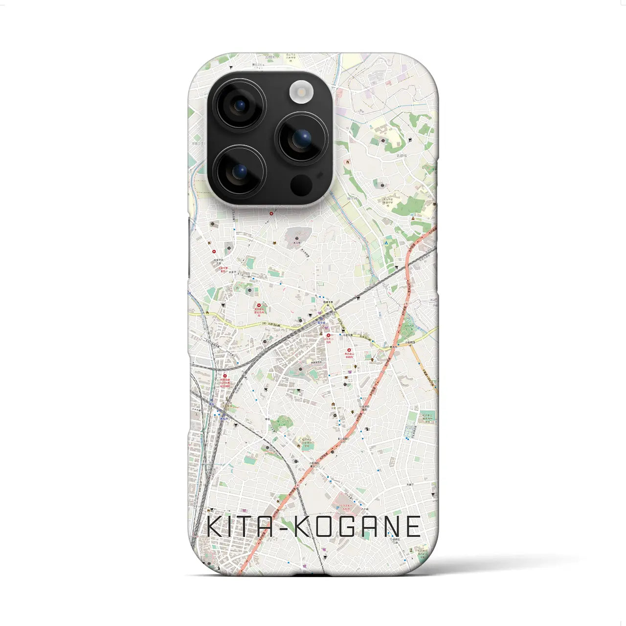 【北小金(千葉県)】地図柄iPhoneケース(バックカバータイプ)