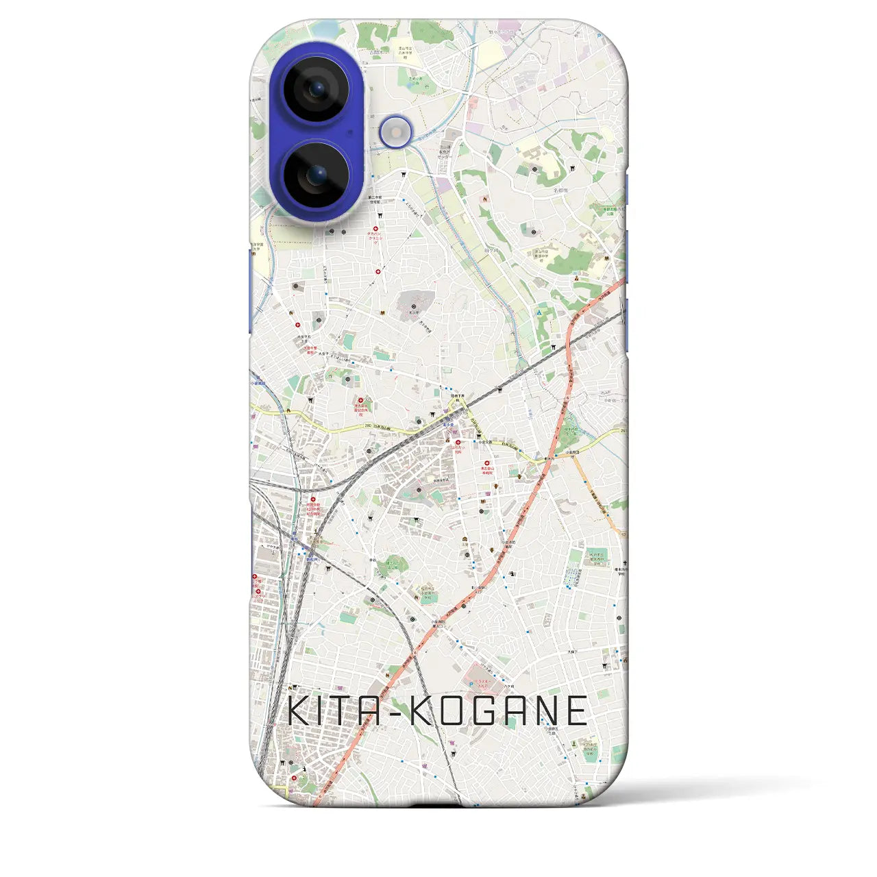 【北小金(千葉県)】地図柄iPhoneケース(バックカバータイプ)ナチュラル・iPhone 16 Pro Max 用