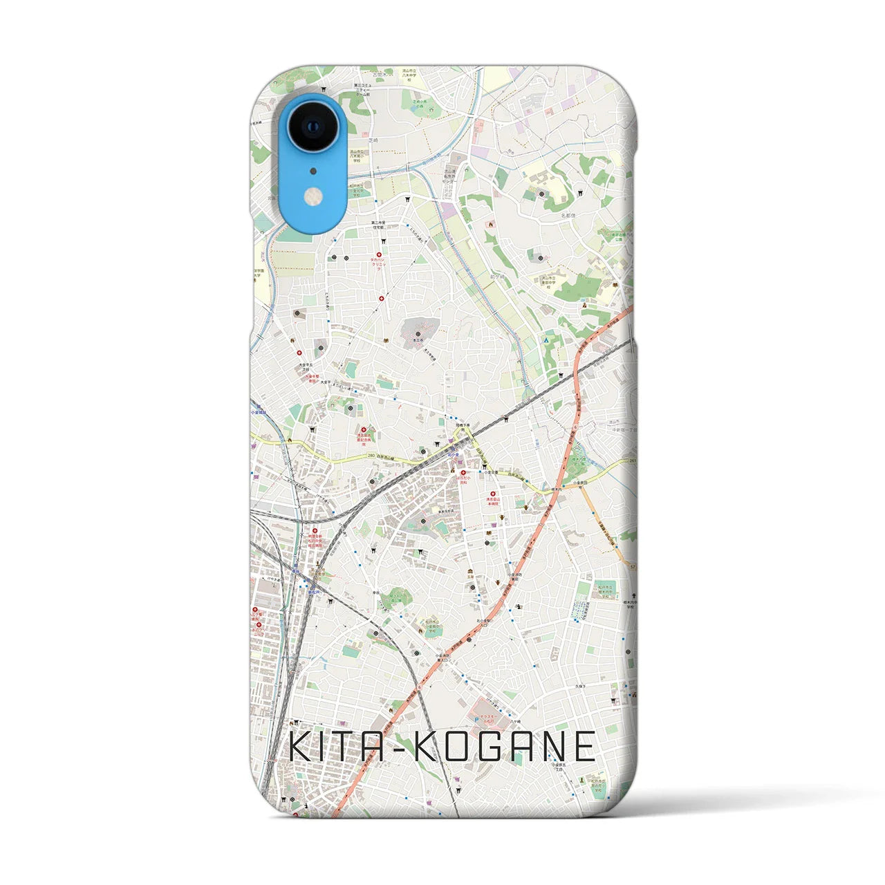 【北小金(千葉県)】地図柄iPhoneケース(バックカバータイプ)