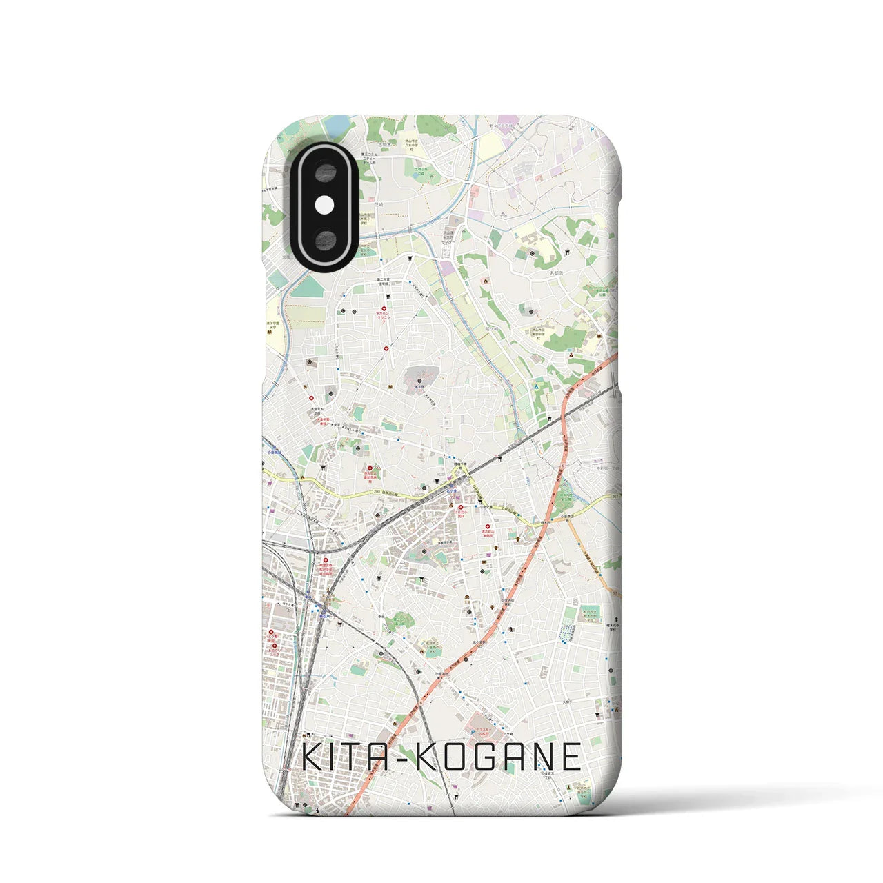 【北小金(千葉県)】地図柄iPhoneケース(バックカバータイプ)