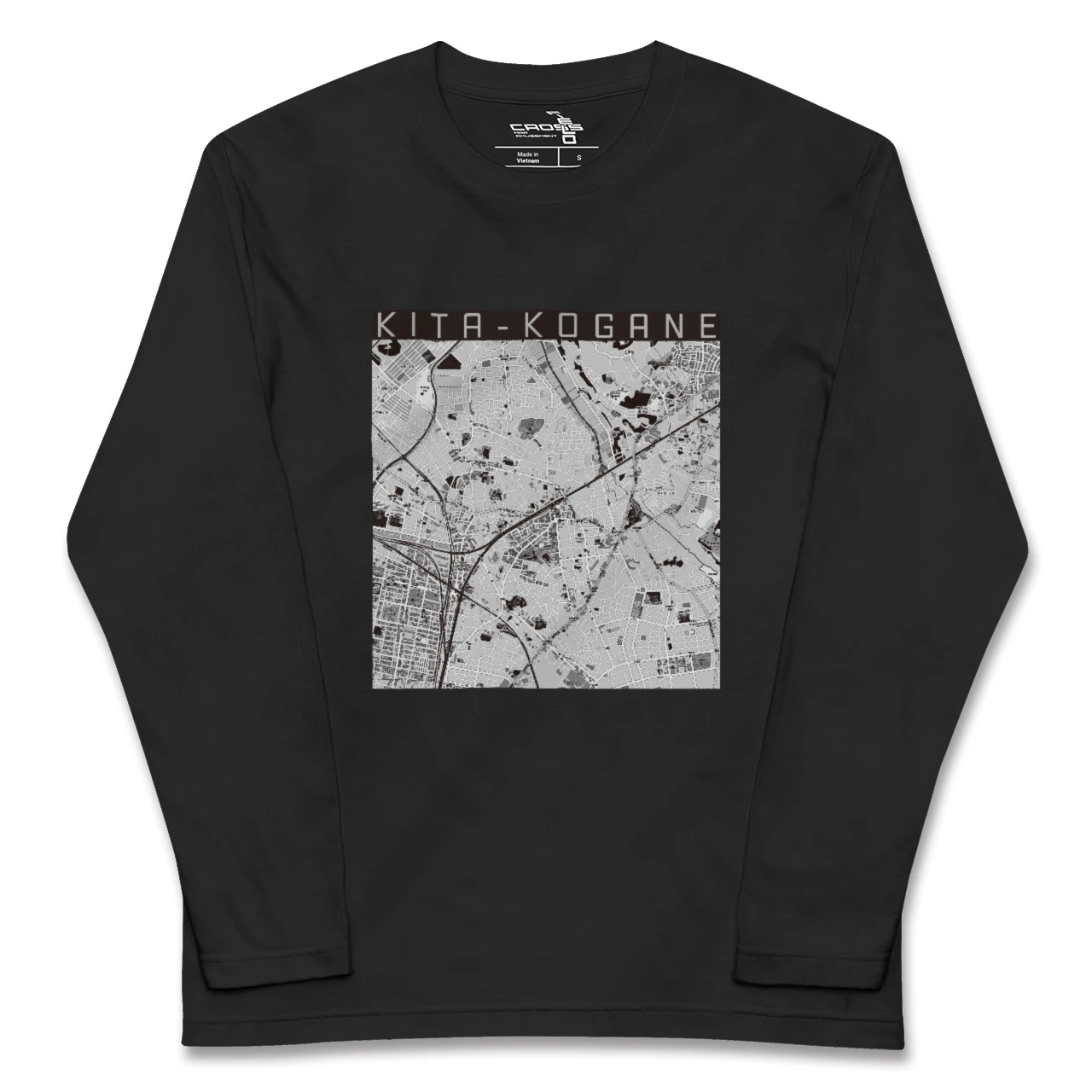 【北小金(千葉県)】地図柄ロングスリーブTシャツ