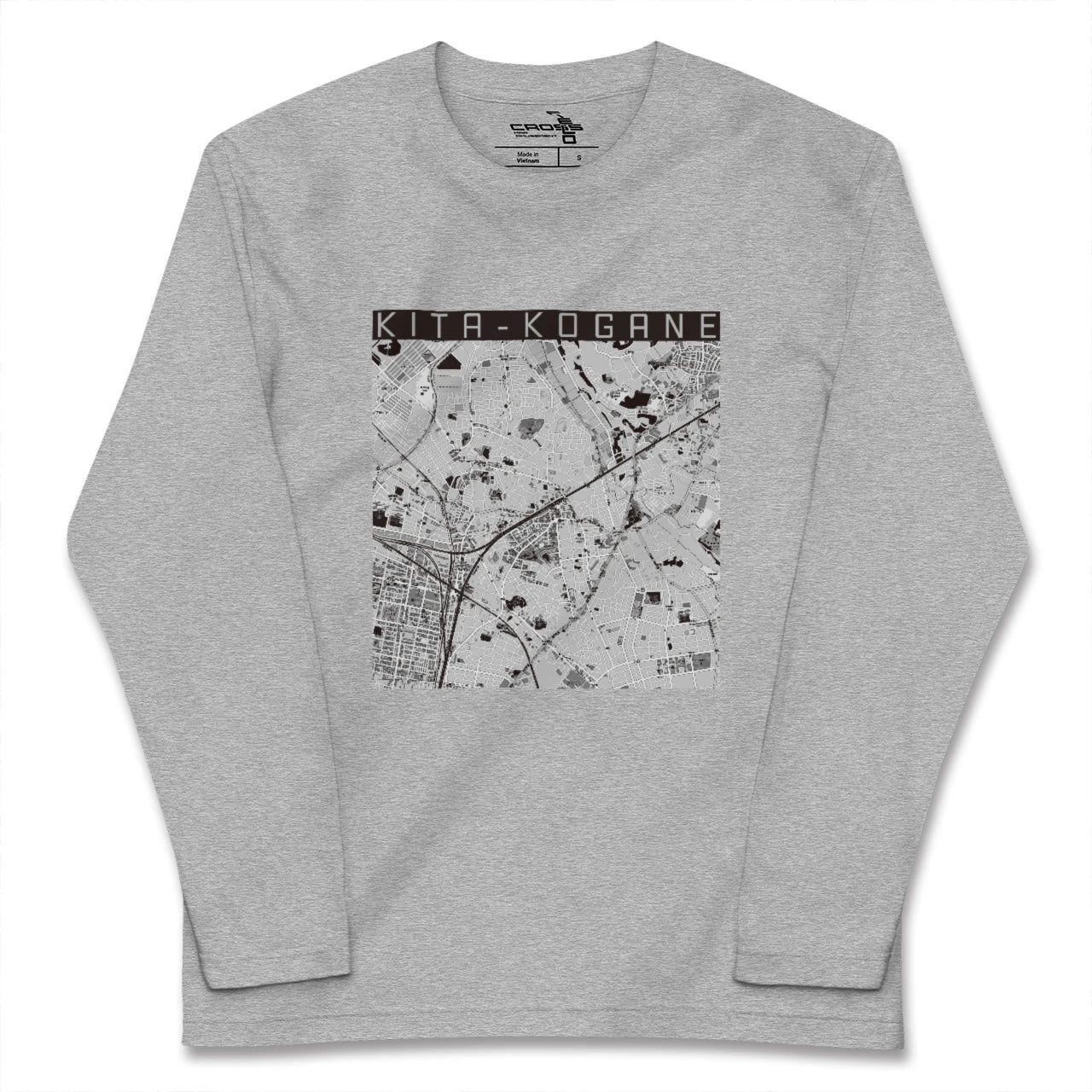 【北小金(千葉県)】地図柄ロングスリーブTシャツ