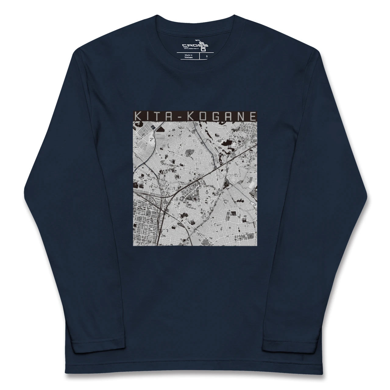 【北小金(千葉県)】地図柄ロングスリーブTシャツ