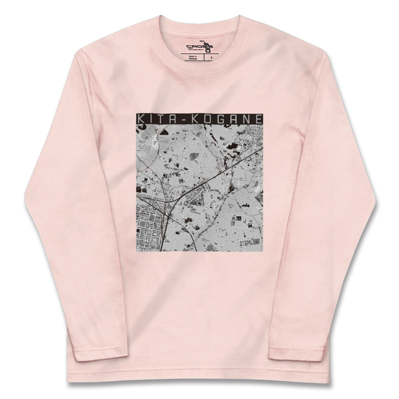 【北小金(千葉県)】地図柄ロングスリーブTシャツ