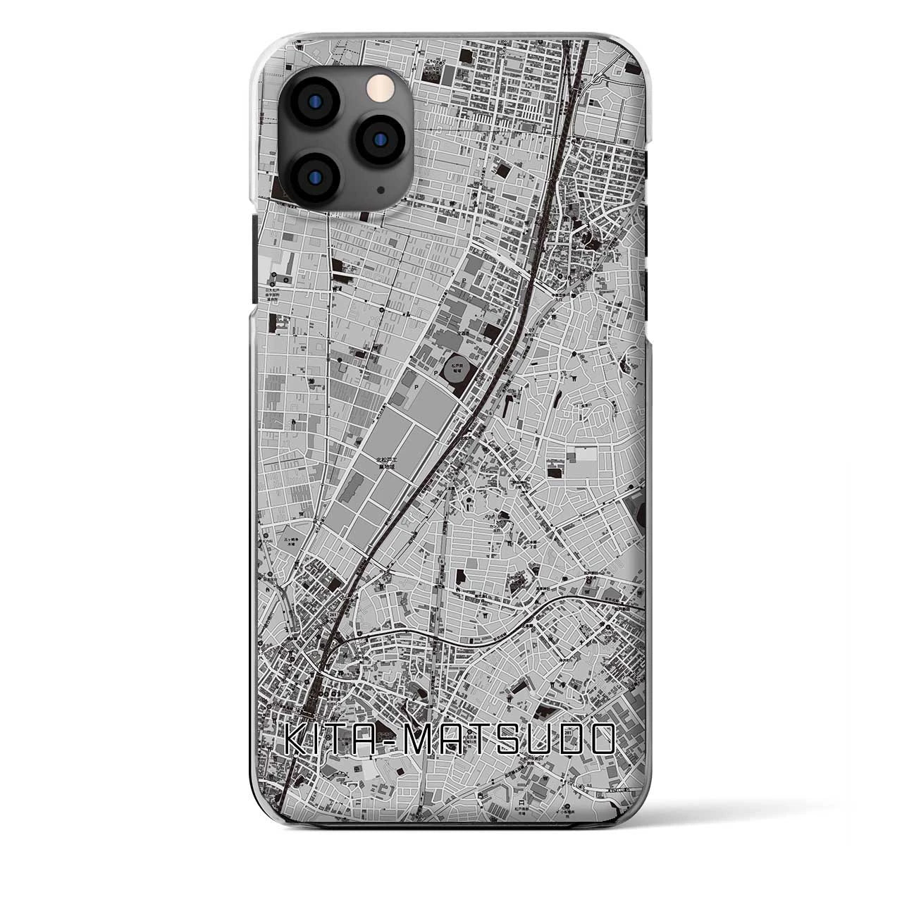 【北松戸(千葉県)】地図柄iPhoneケース(クリアタイプ)