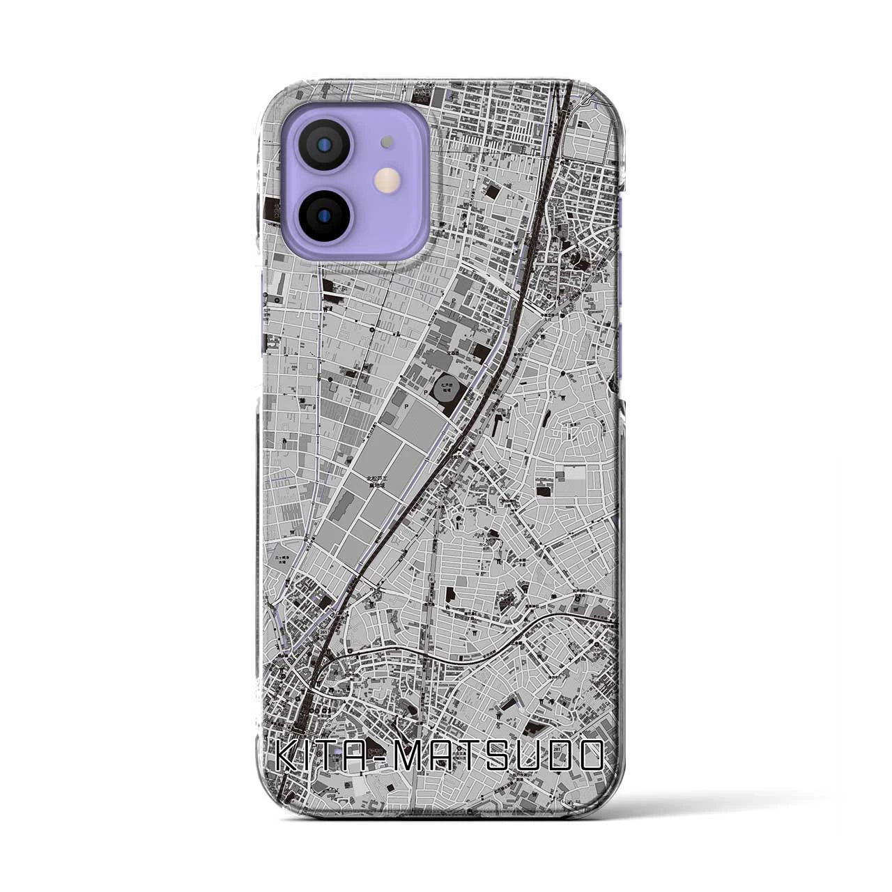 【北松戸(千葉県)】地図柄iPhoneケース(クリアタイプ)