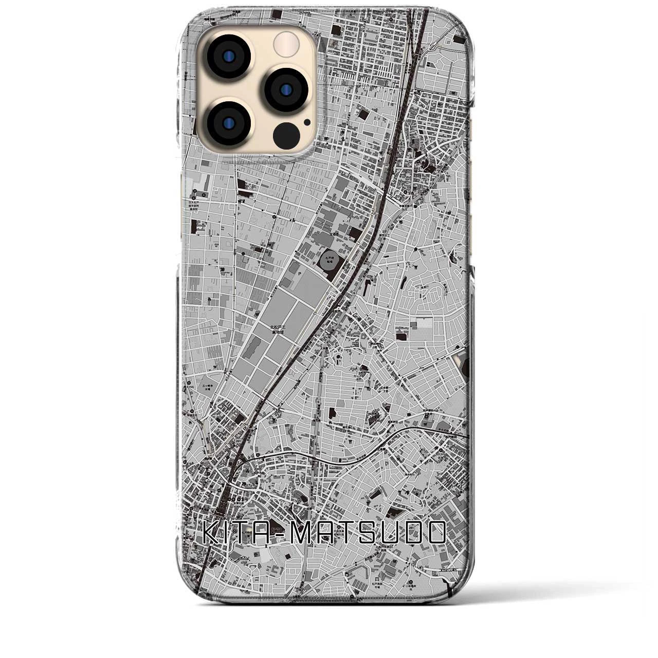 【北松戸(千葉県)】地図柄iPhoneケース(クリアタイプ)