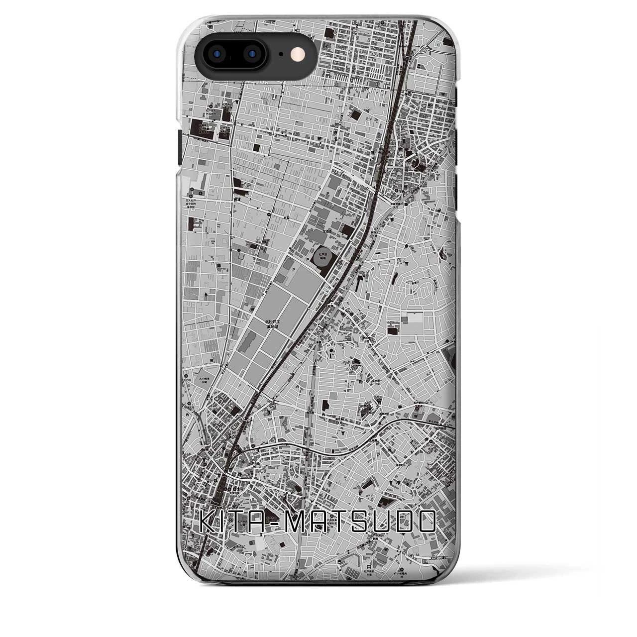 【北松戸(千葉県)】地図柄iPhoneケース(クリアタイプ)