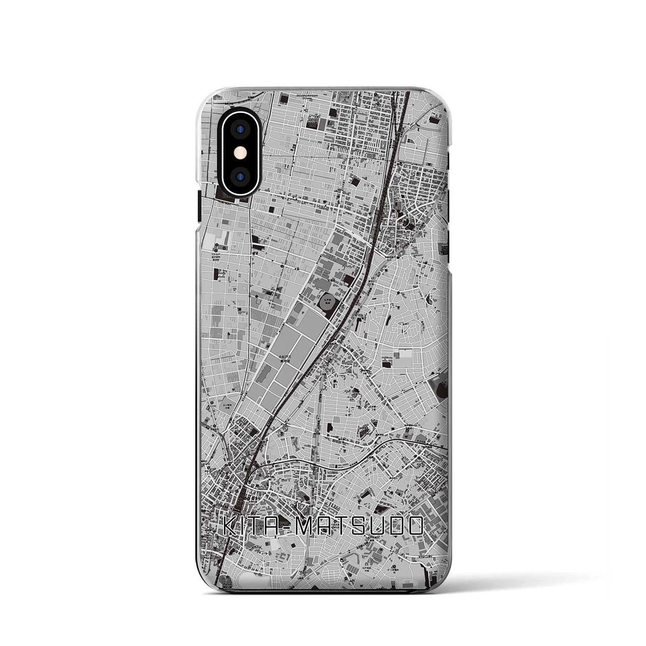 【北松戸(千葉県)】地図柄iPhoneケース(クリアタイプ)